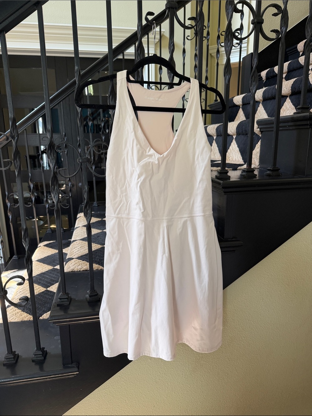 Outdoor Voices Pink Mini V-Neck Tank Dress